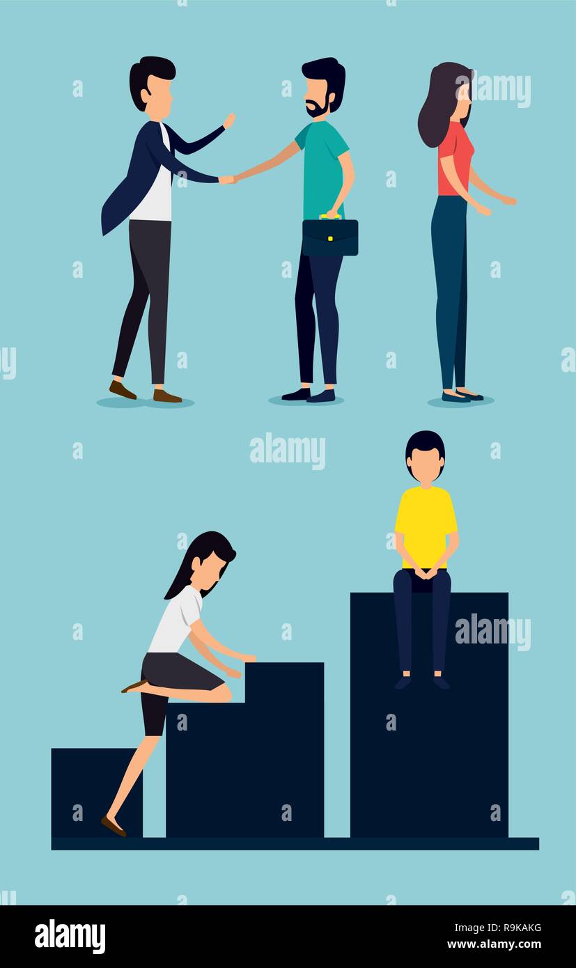 men and women business teamwork group Stock Vector Image & Art - Alamy