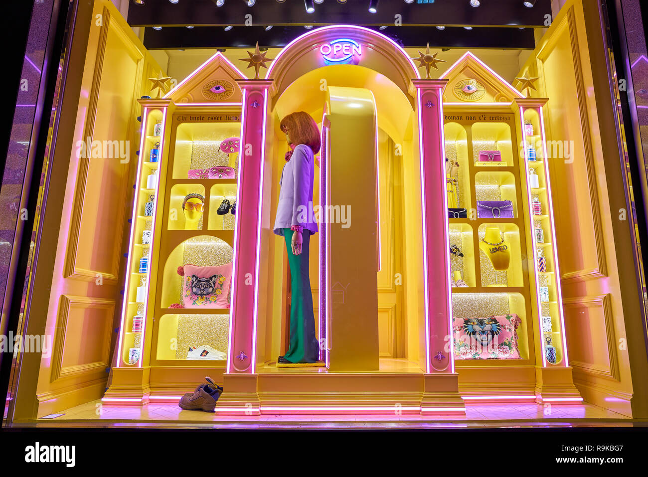 A Gucci window is seen as part of the World Fashion Window Displays News  Photo - Getty Images