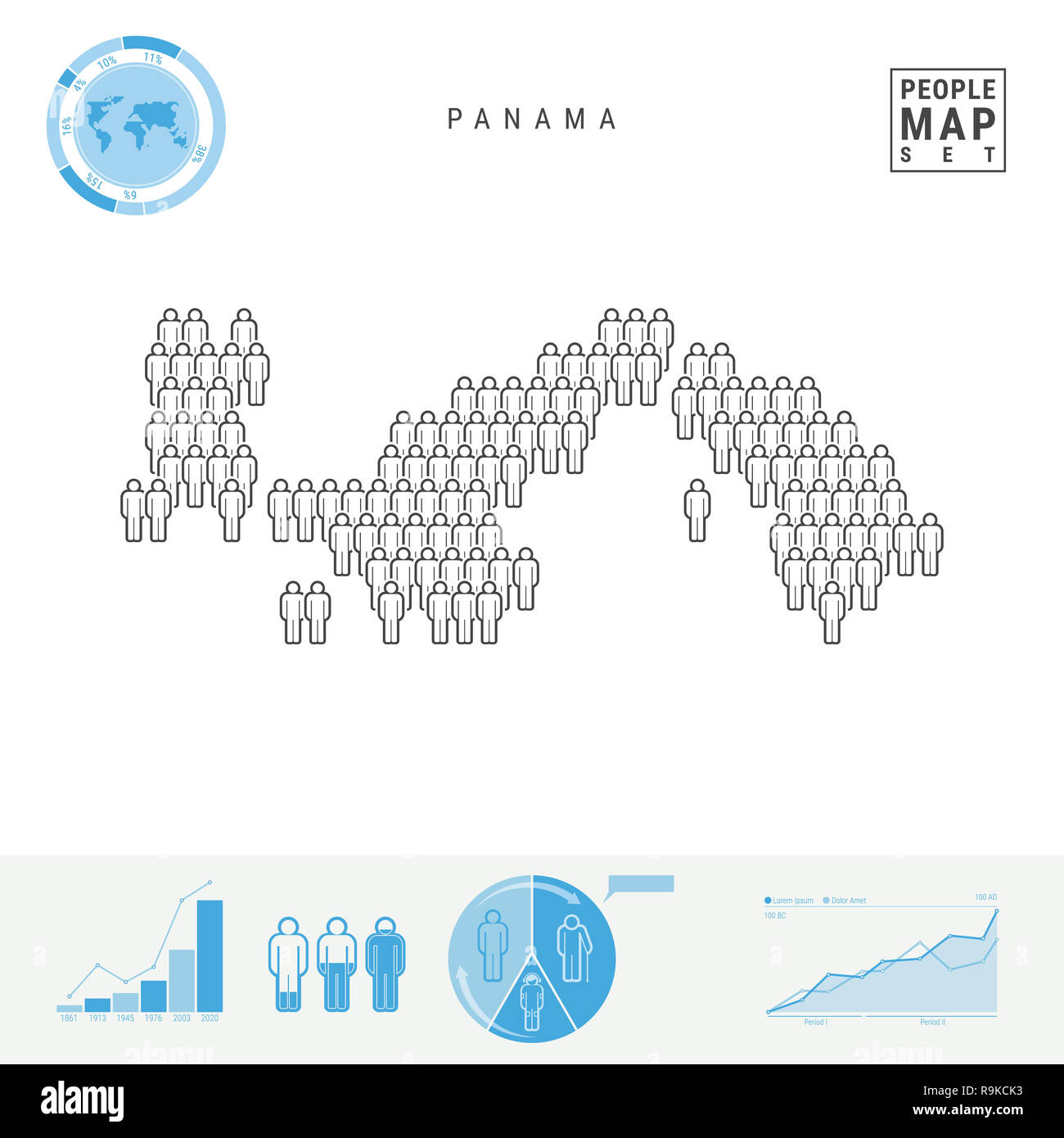 Panama People Icon Map. People Crowd in the Shape of a Map of Panama