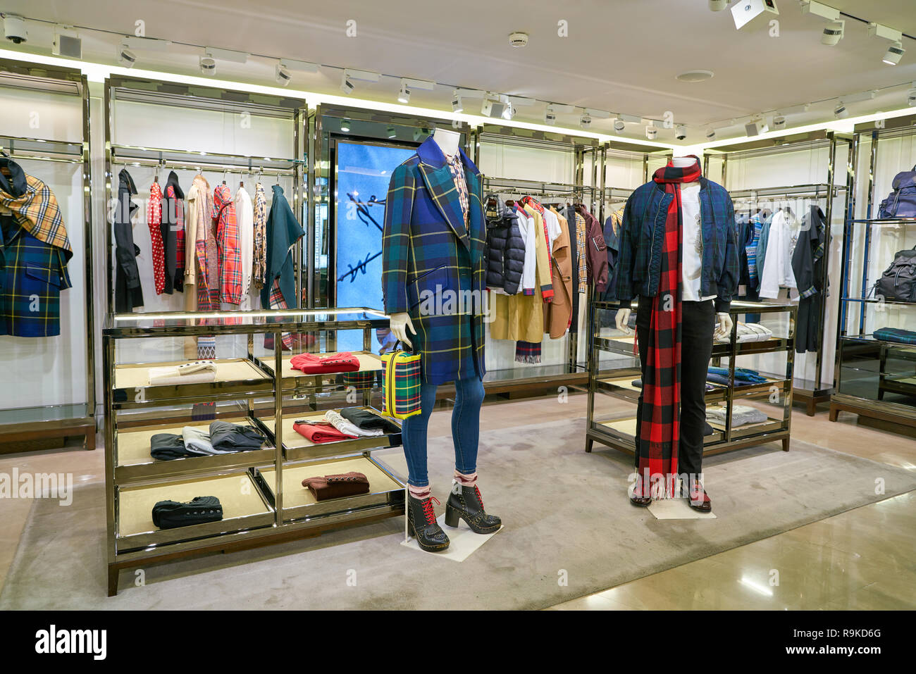 ROME, ITALY - CIRCA NOVEMBER, 2017: interior shot of Burberry store in  Fiumicino International Airport. Burberry Group PLC is a British luxury  fashion Stock Photo - Alamy