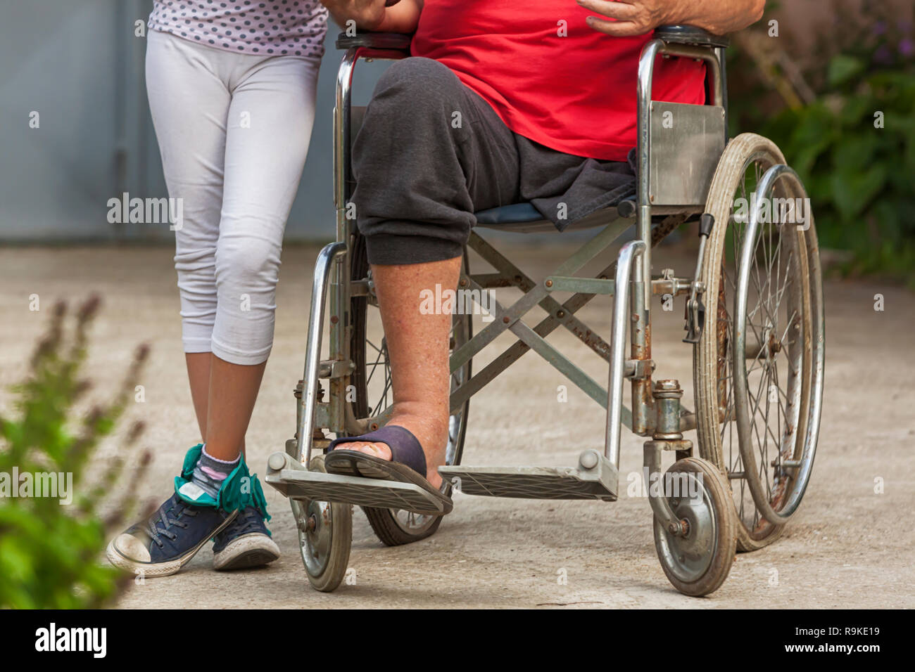 Man leg amputee in wheelchair hi-res stock photography and images - Alamy