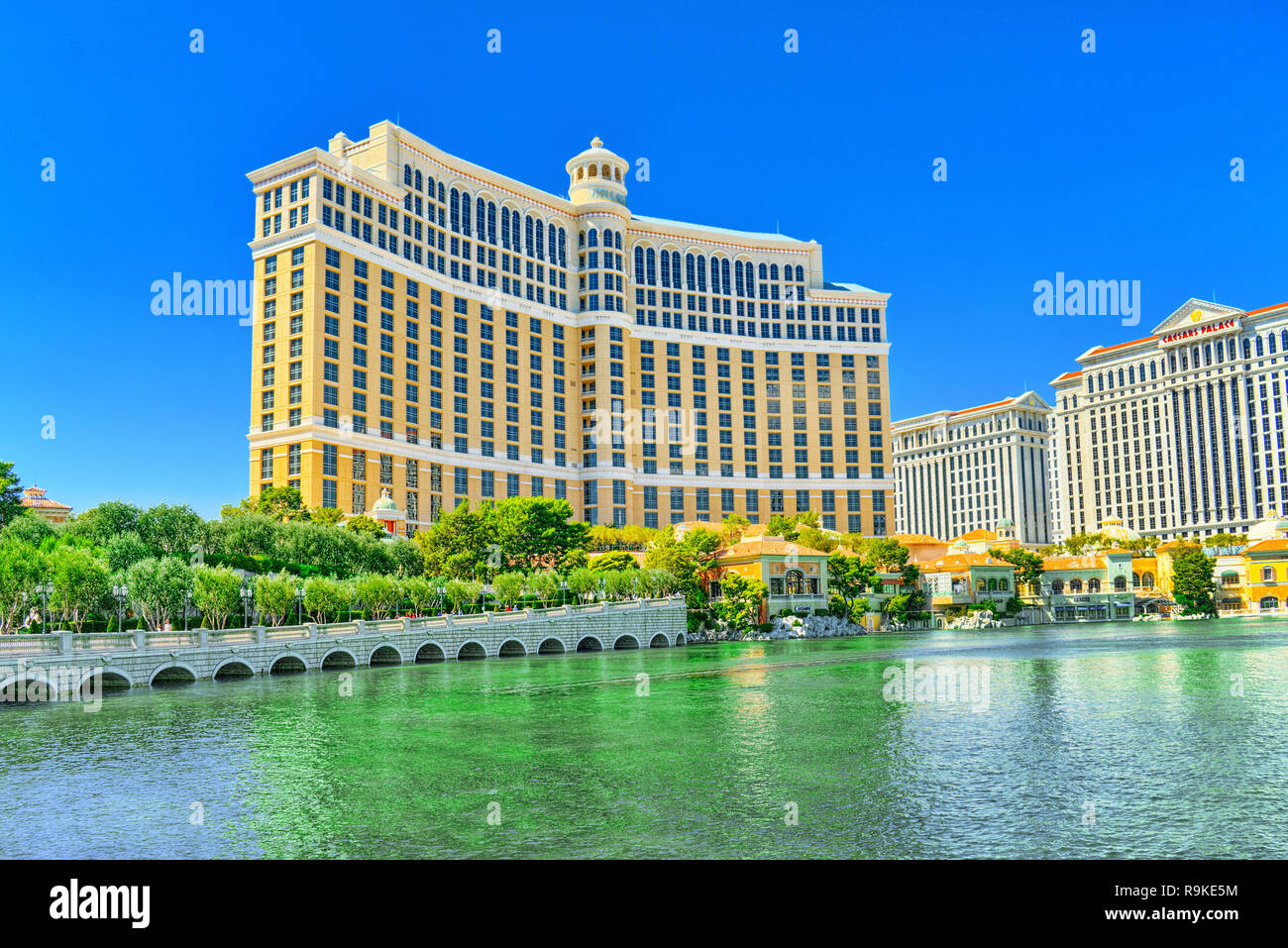Las Vegas, Nevada, USA - September 16, 2018: Main street of Las Vegas is the Strip. Casino Bellagio. Stock Photo