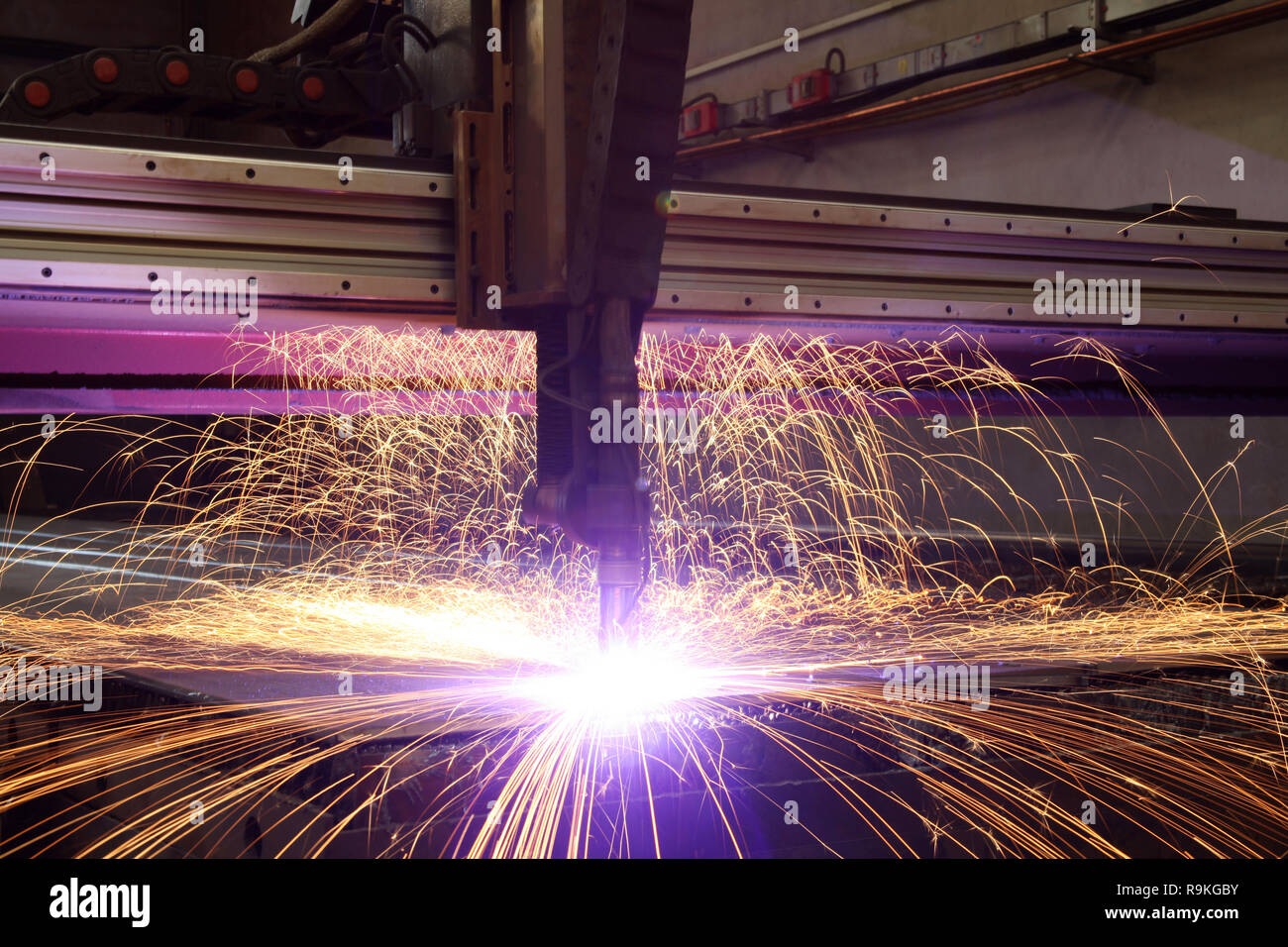 CNC Cutting machine Stock Photo