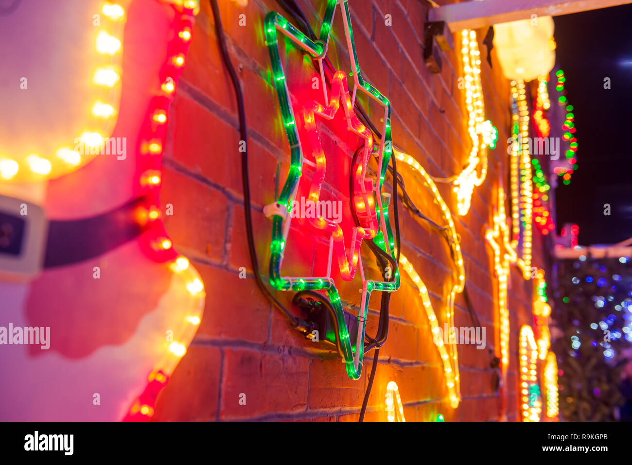 merry christmas outside lights