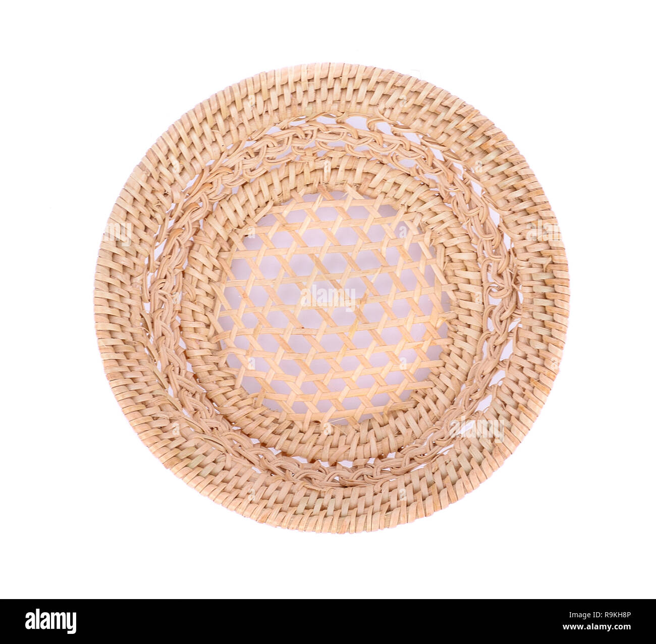 vintage weave wicker basket isolated on white background Stock Photo ...