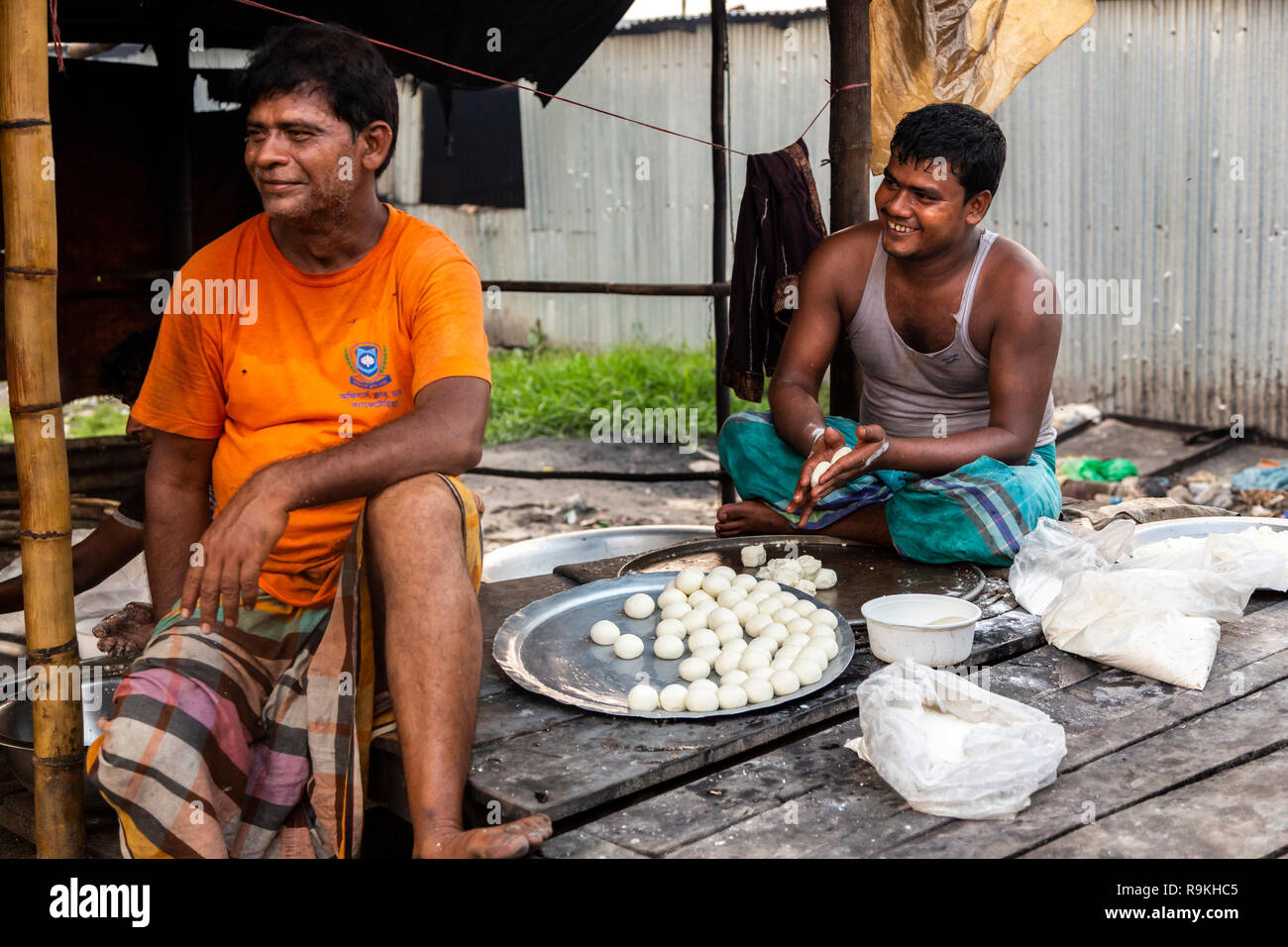 Making Traditional Bangladeshi/Indian sweet Stock Photo