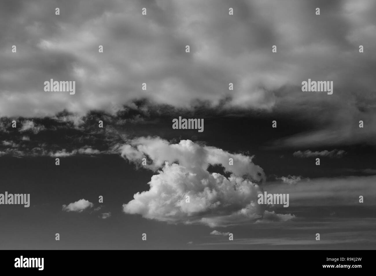 Beautiful scene white clouds Black and White Stock Photos & Images - Alamy