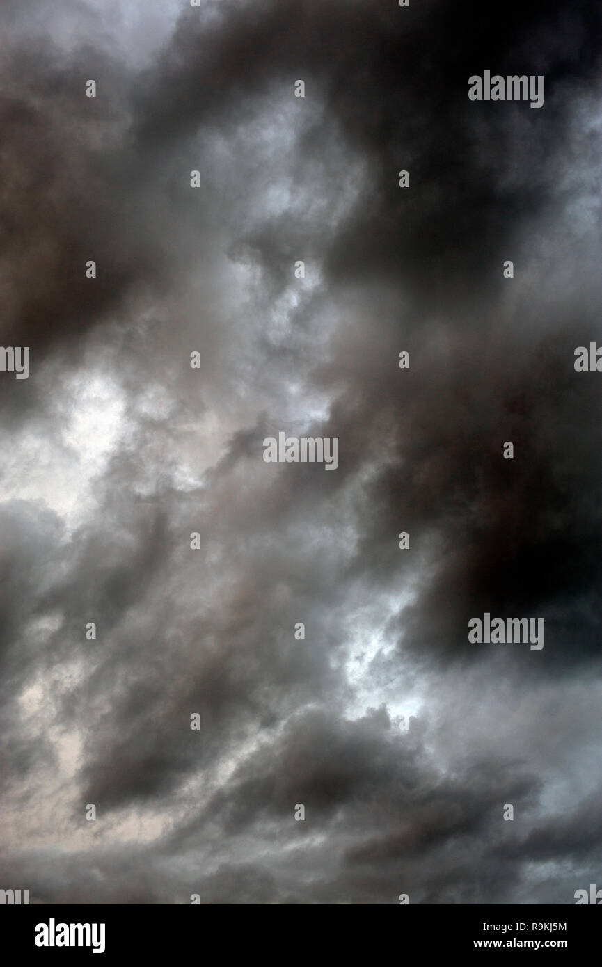 Stratocumulus opacus clouds threatening weather Stock Photo