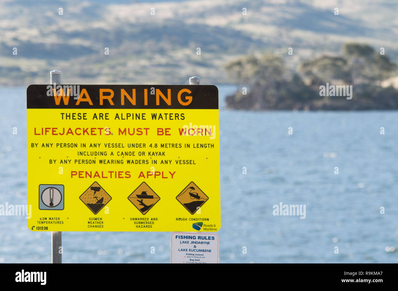 East Jindabyne, Australia 16th December 2018 Alpine Lake Warning