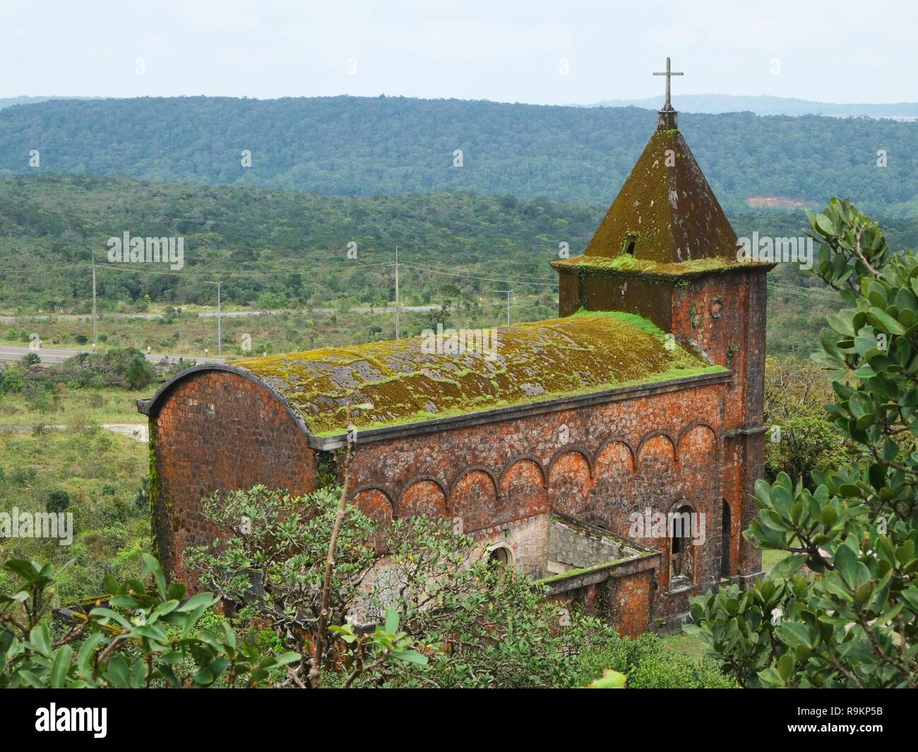 Old Catholic church, Bokor mountain Stock Photo Alamy