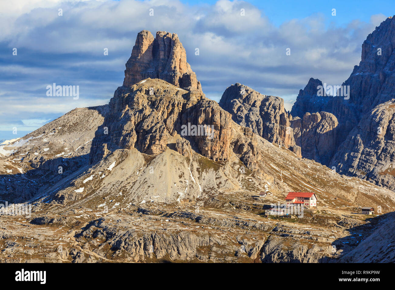 View of Drei Zinnen Nature Park in Italy dolomites Stock Photo - Alamy