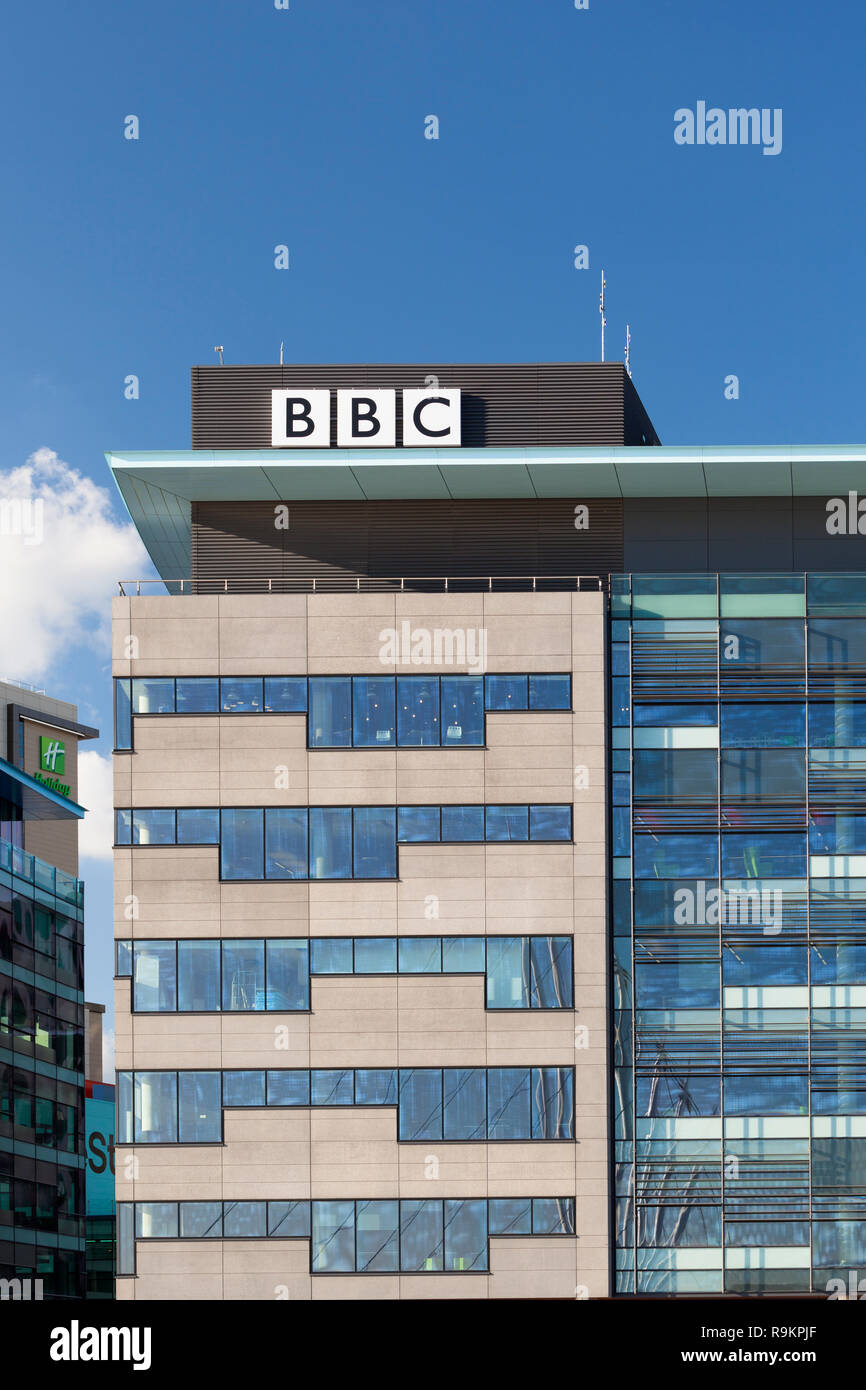 BBC Manchester at the MediaCityUK development, Salford Quays, Salford, Manchester, England, UK Stock Photo