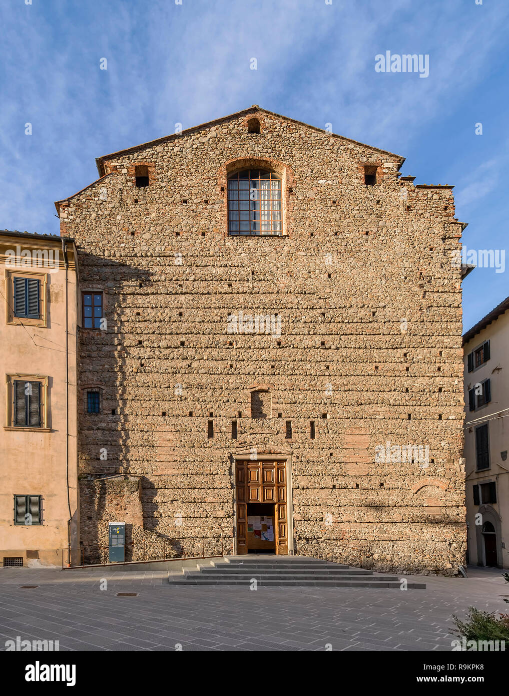 The facade of the Church of the Spirito Santo, or of Sant'Ignazio in the historic center of Pistoia, Tuscany, Italy Stock Photo