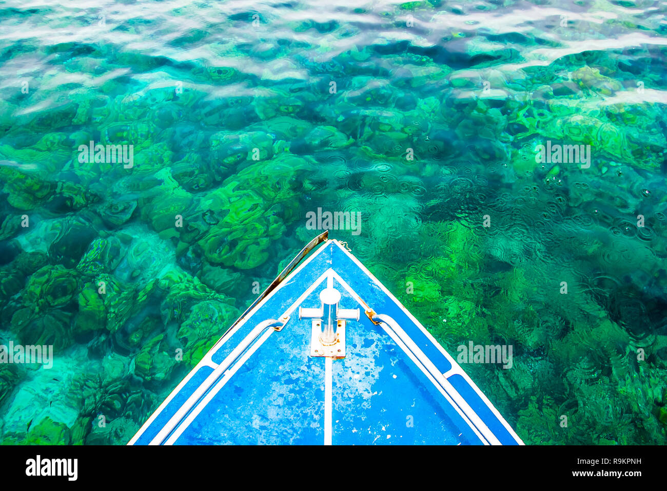 Crystal Clear Water With Corals And Boat Koh Rok Krabi In