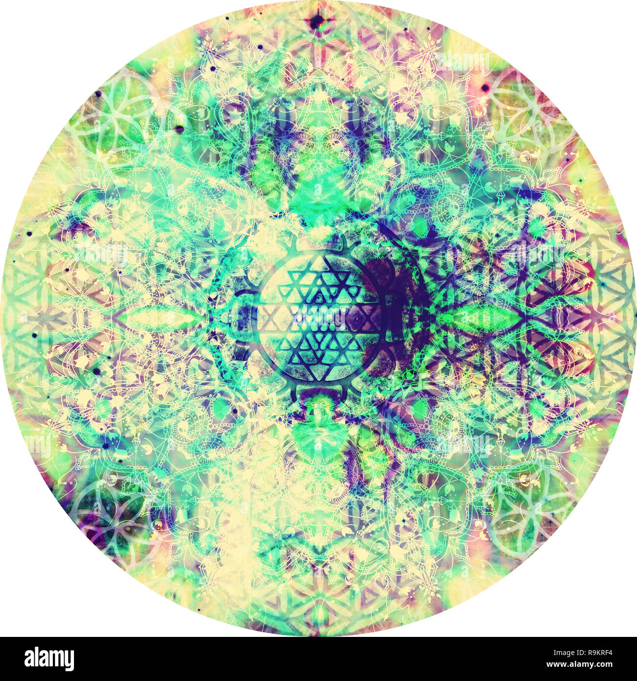 Sacred geometry spiritual mandala picture Stock Photo - Alamy