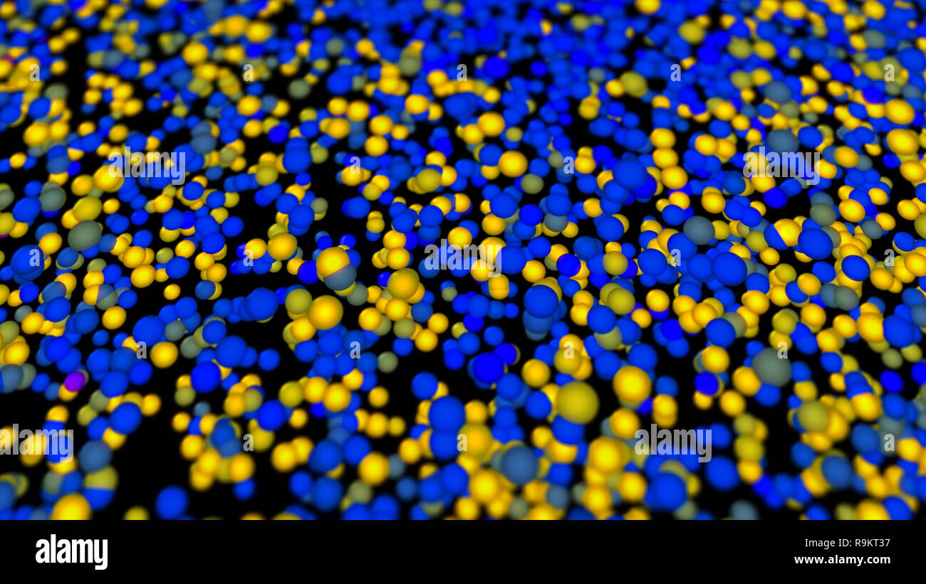 Particles Balls Abstract Background Flight Between Multi Colored Gas Molecules 3d Illustration Stock Photo Alamy