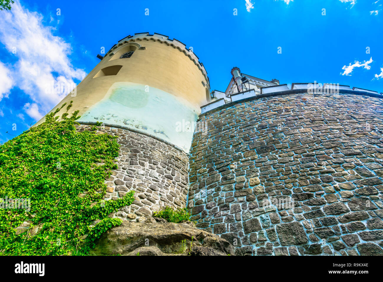 Scenic view at old architecture in Trakoscan castle, Zagorje region. Stock Photo