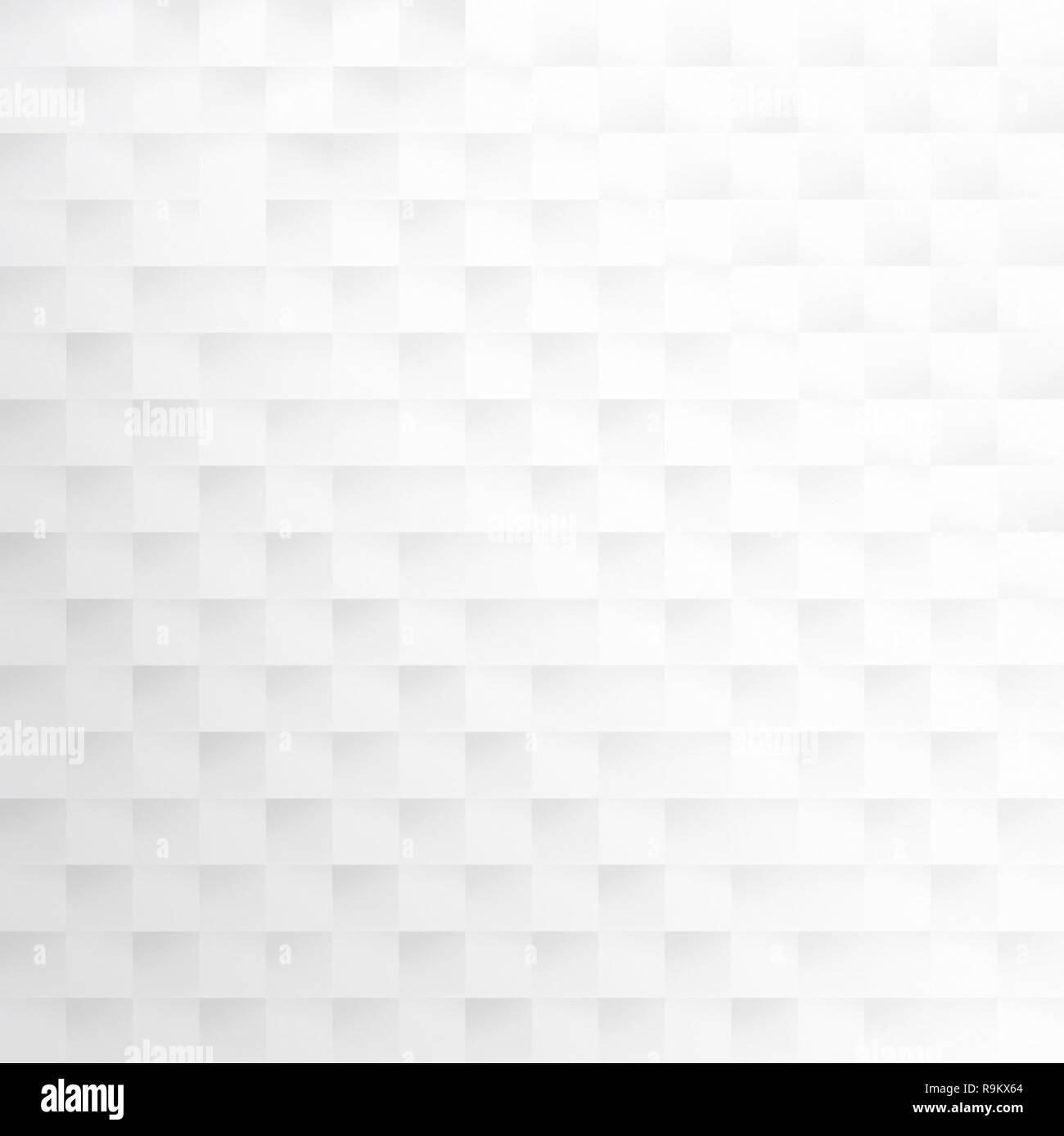 Abstract white and light gray geometric background with squares. Stock Photo