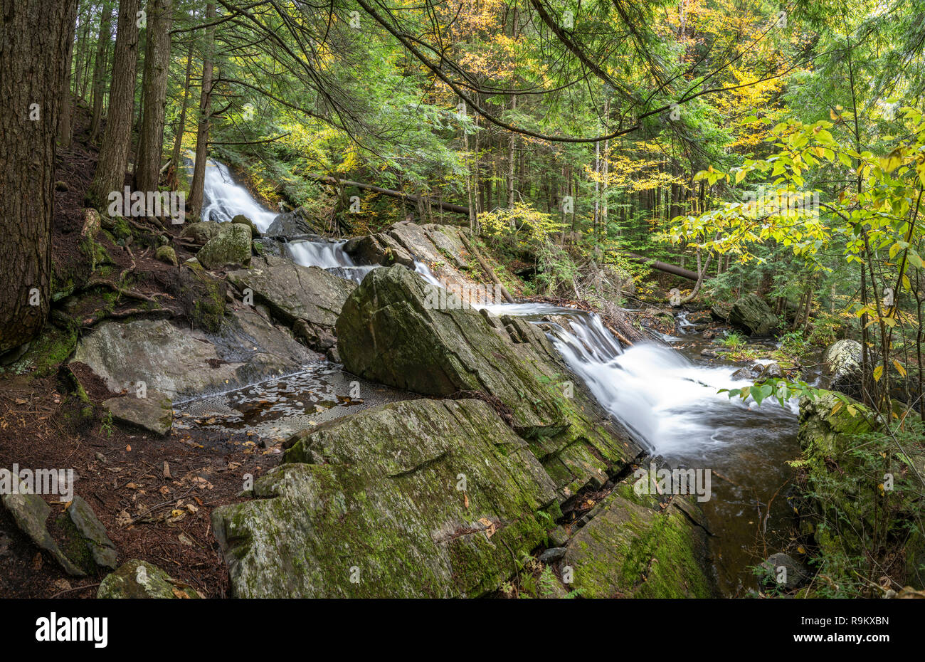 Cascade of Thundering Brook Falls, Green Mountain National Forest