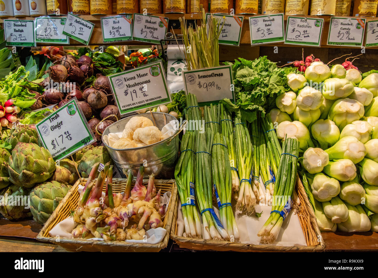Fresh produce market Stock Photo