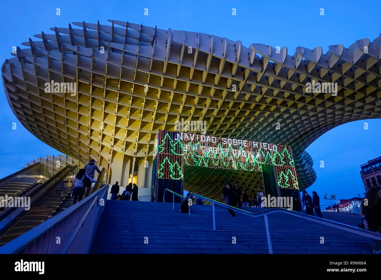 Las Setas de Savilla at Christmas in Seville, Spain Stock Photo