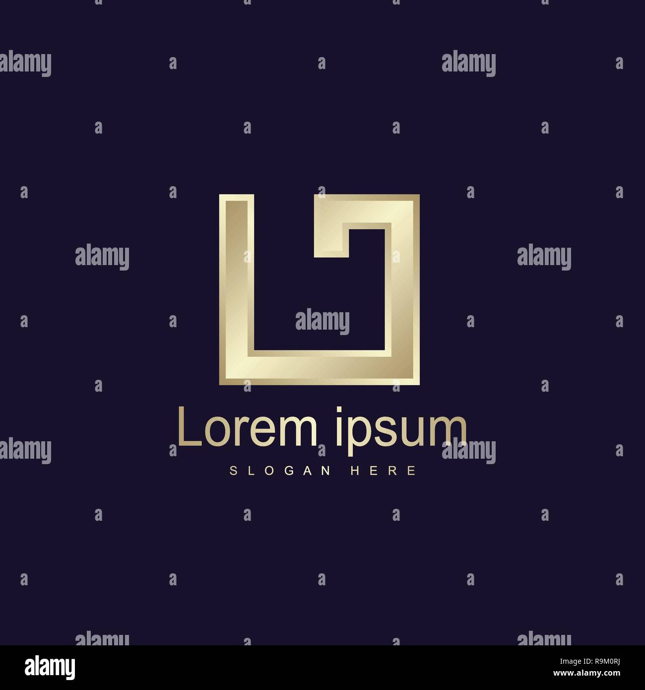 Initial Letter LC Logo Template Vector Design Stock Vector