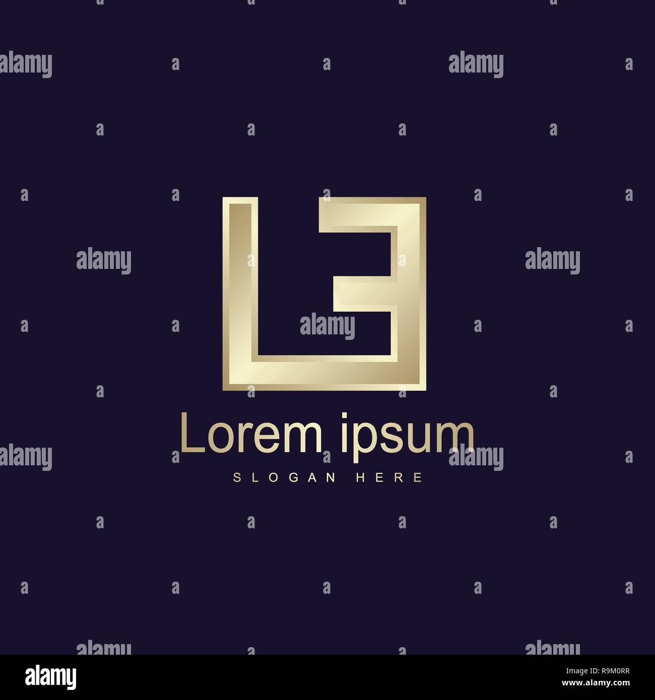 Initial Letter LE Logo Template Vector Design Stock Vector Image & Art ...