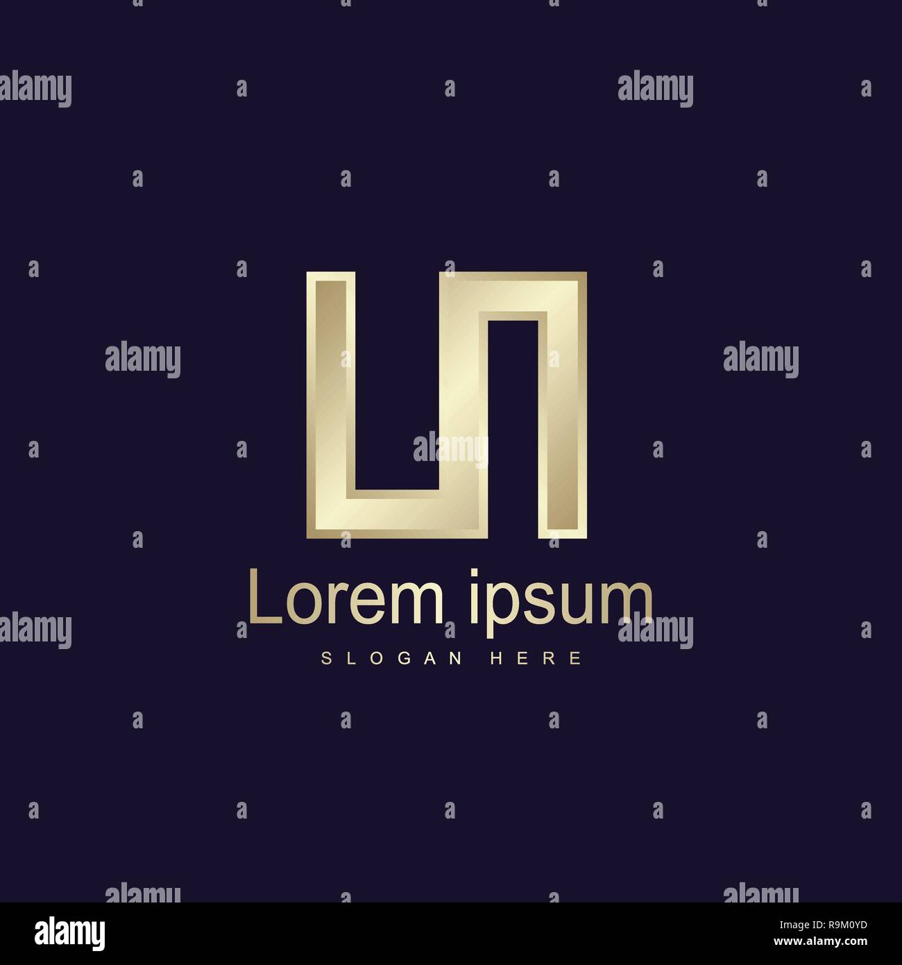 Initial Letter LN Logo Template Vector Design Stock Vector