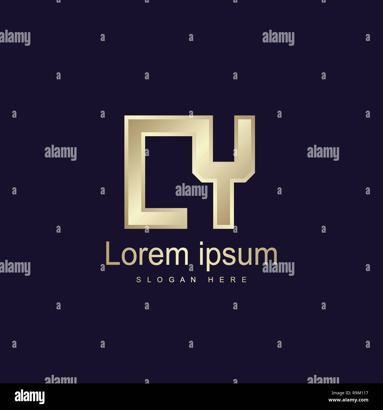 Initial Letter LY Logo Template Vector Design Stock Vector