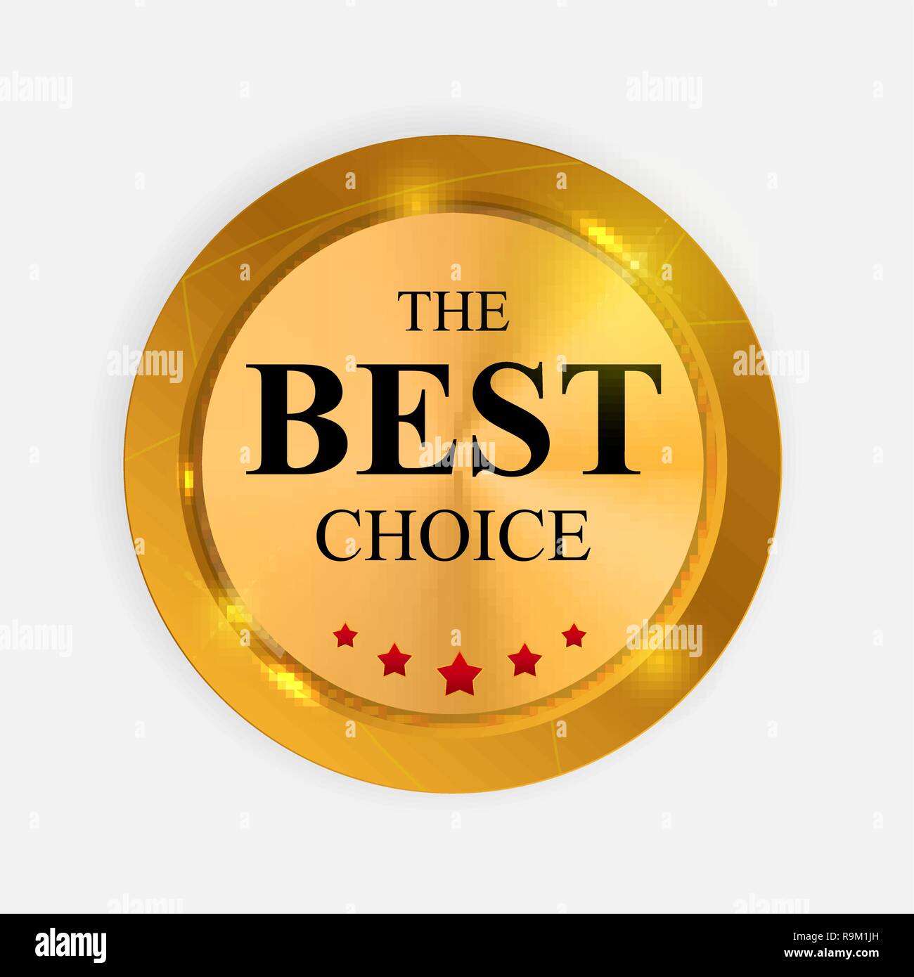Gold Label The Best Choice Template. Vector Illustration EPS10 Stock ...