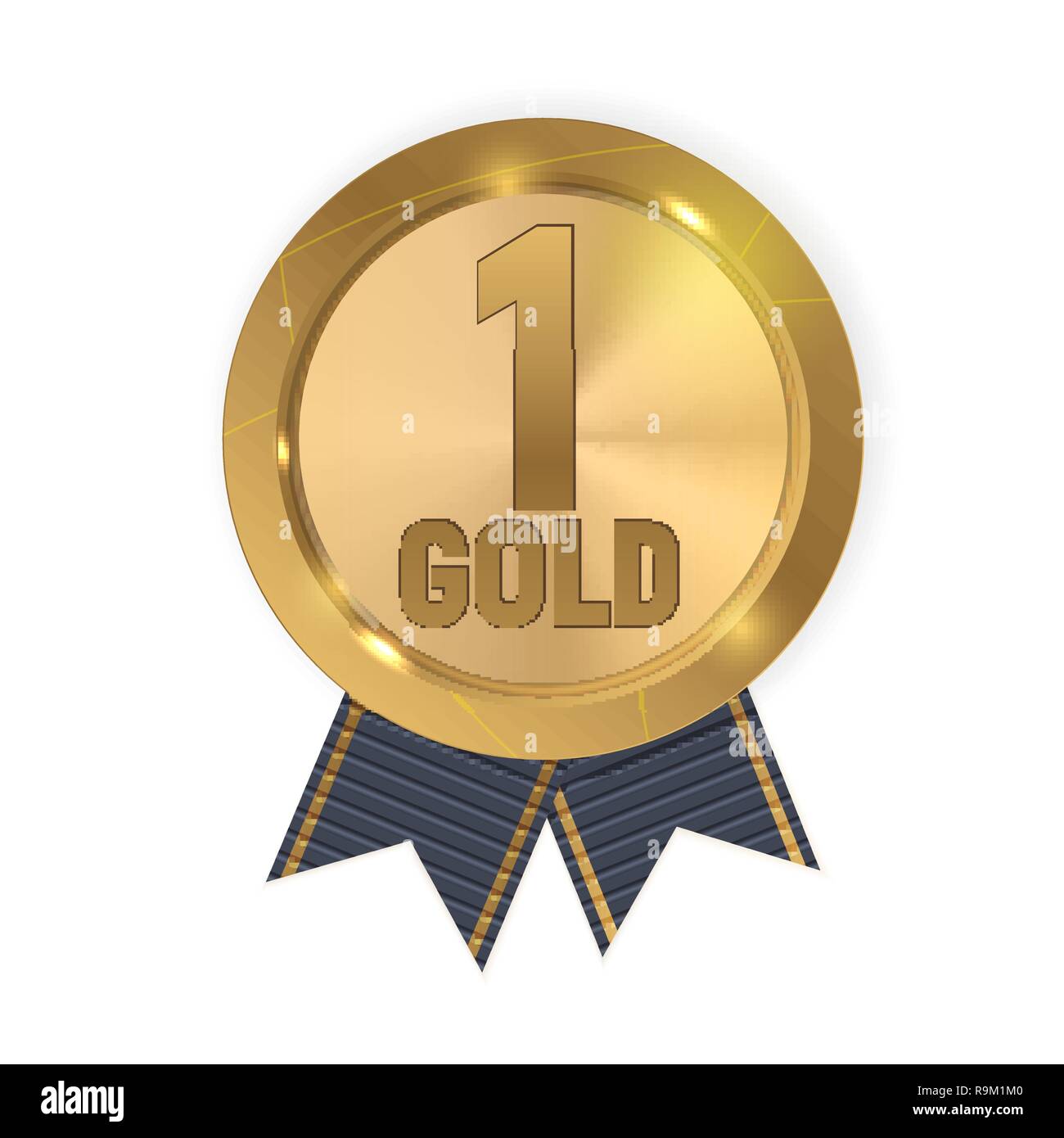 3d illustration of first place blue ribbon over white background Stock  Photo - Alamy