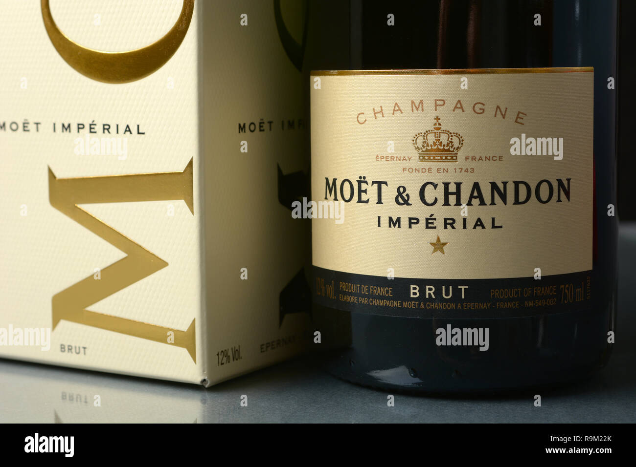 Bottle of Moët & Chandon. Moët & Chandon is one of the largest