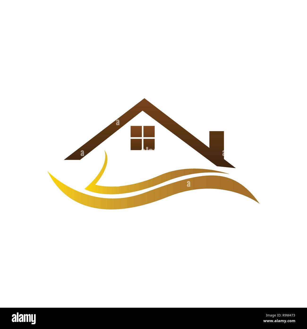Real estate logo, home logo, house logo, simple design, vector icons. Stock Vector