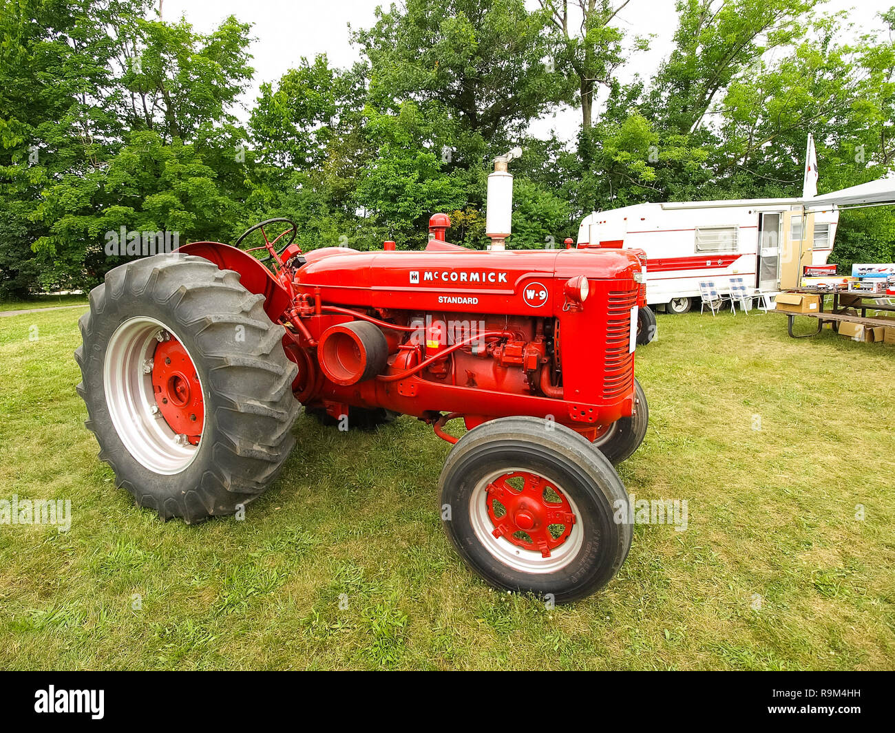 Hamburg, Germany July 23, 2012 Antique Tractor Show exhibition