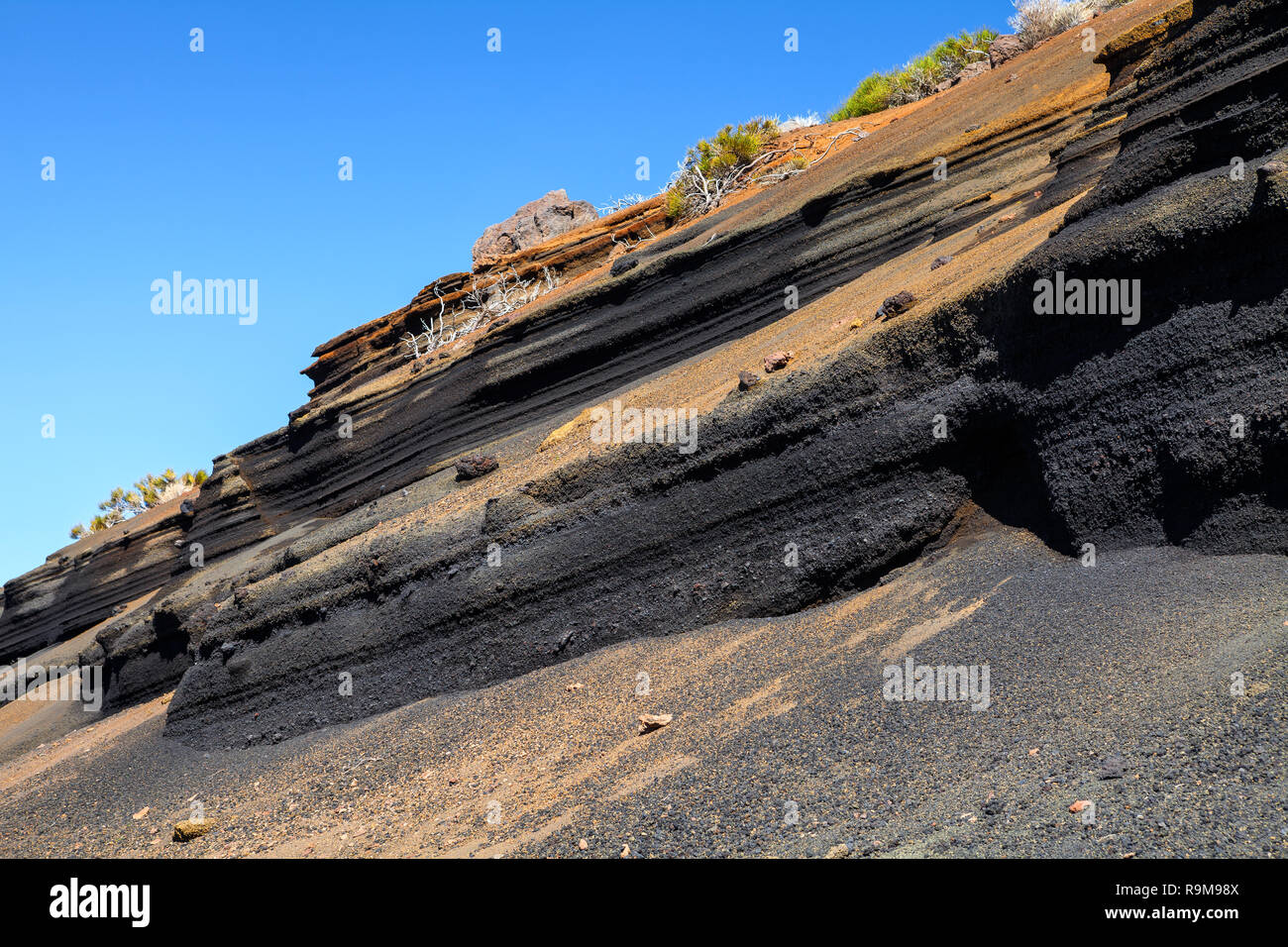 Volcanic landscape of Tenerife, Canary Islands, Spain. Stock Photo