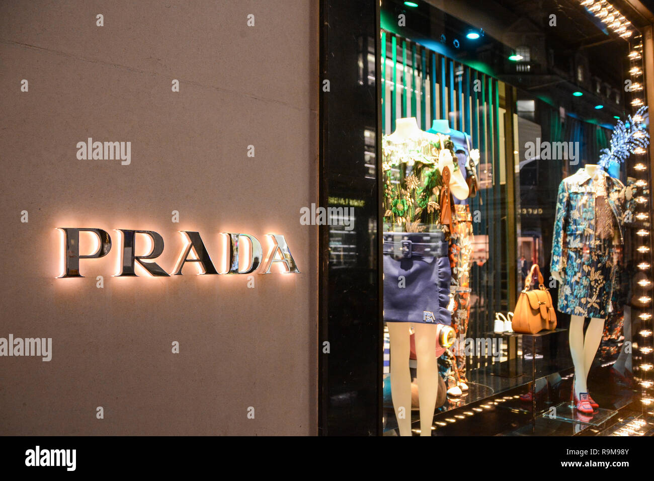 Prada flagship store on Old Bond Street, London, England, UK Stock Photo -  Alamy