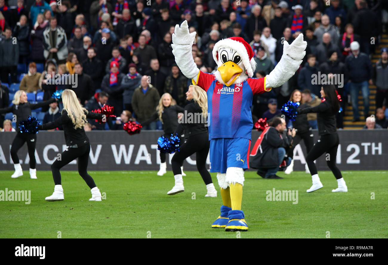 Crystal Palace Mascot Pete The Eagle On The Pitch During The Premier League Match At Selhurst Park London Stock Photo Alamy