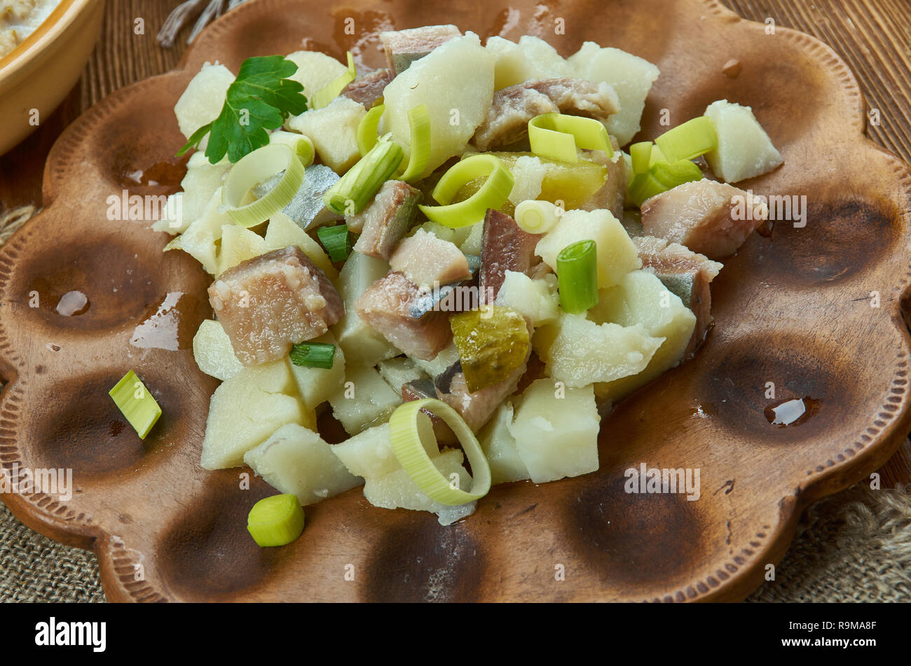 Kartupeli ar silki, Herring Potato Salad, Latvian cuisine, Traditional