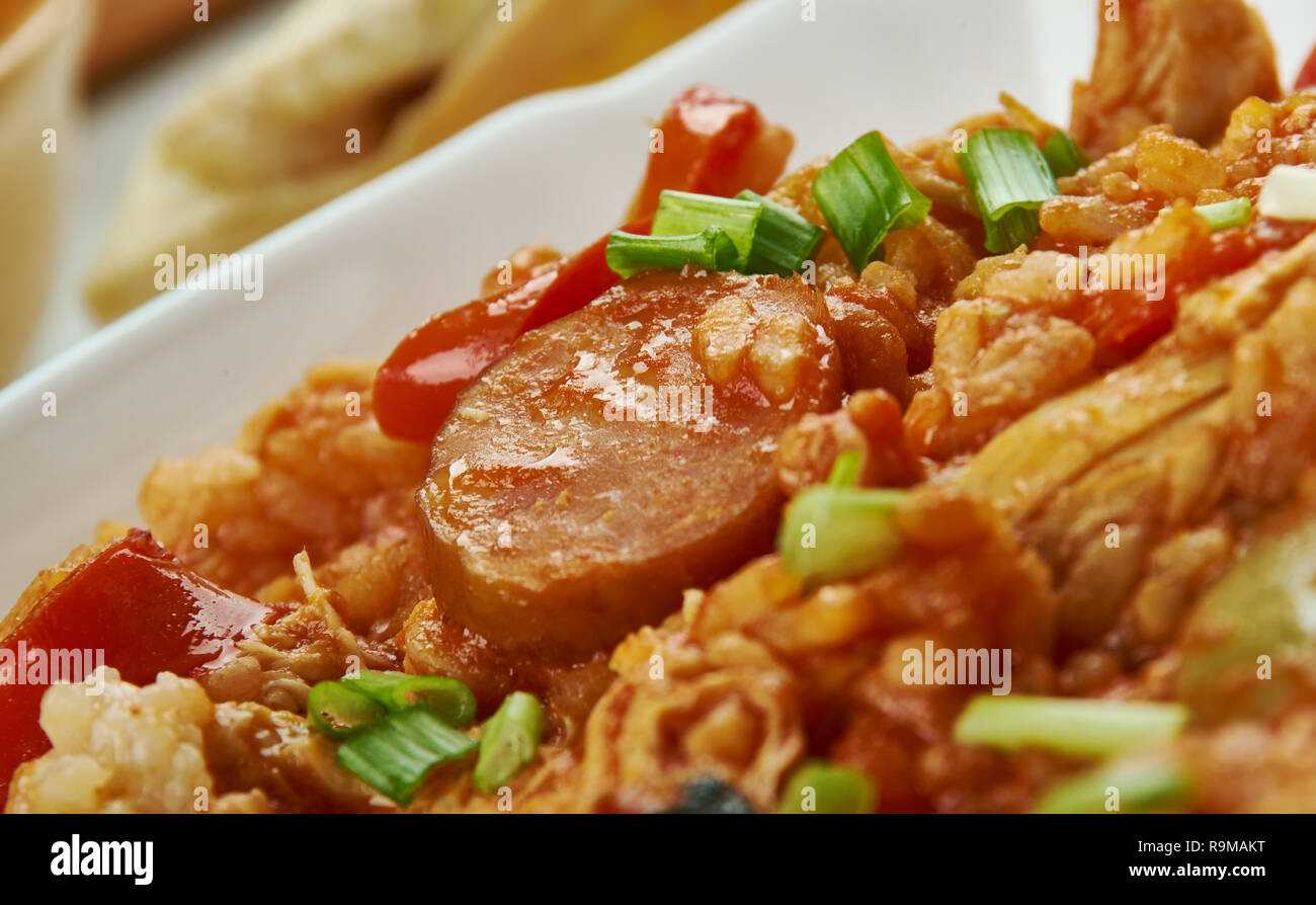 Turkey Bone Gumbo, Creole , cuisine, Traditional assorted dishes, Top