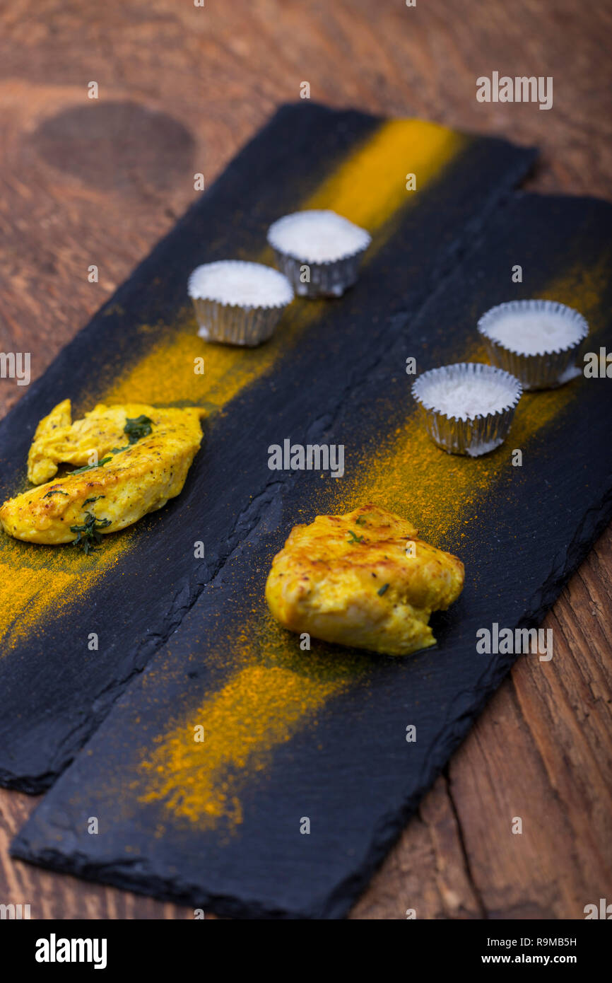 grilled chicken with curry powder Stock Photo Alamy