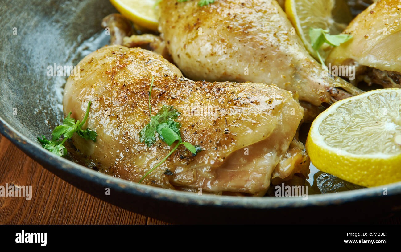 Roast Chicken with Sumac, Za'atar, and Lemon, traditional Palestinian