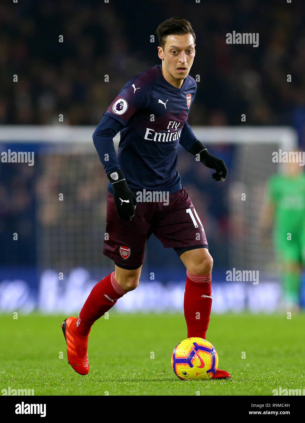 Arsenal's Mesut Ozil during the Premier League match at the AMEX Stadium, Brighton. PRESS ASSOCIATION Photo. Picture date: Wednesday December 26, 2018. See PA story SOCCER Brighton. Photo credit should read: Gareth Fuller/PA Wire. RESTRICTIONS: No use with unauthorised audio, video, data, fixture lists, club/league logos or 'live' services. Online in-match use limited to 120 images, no video emulation. No use in betting, games or single club/league/player publications. Stock Photo