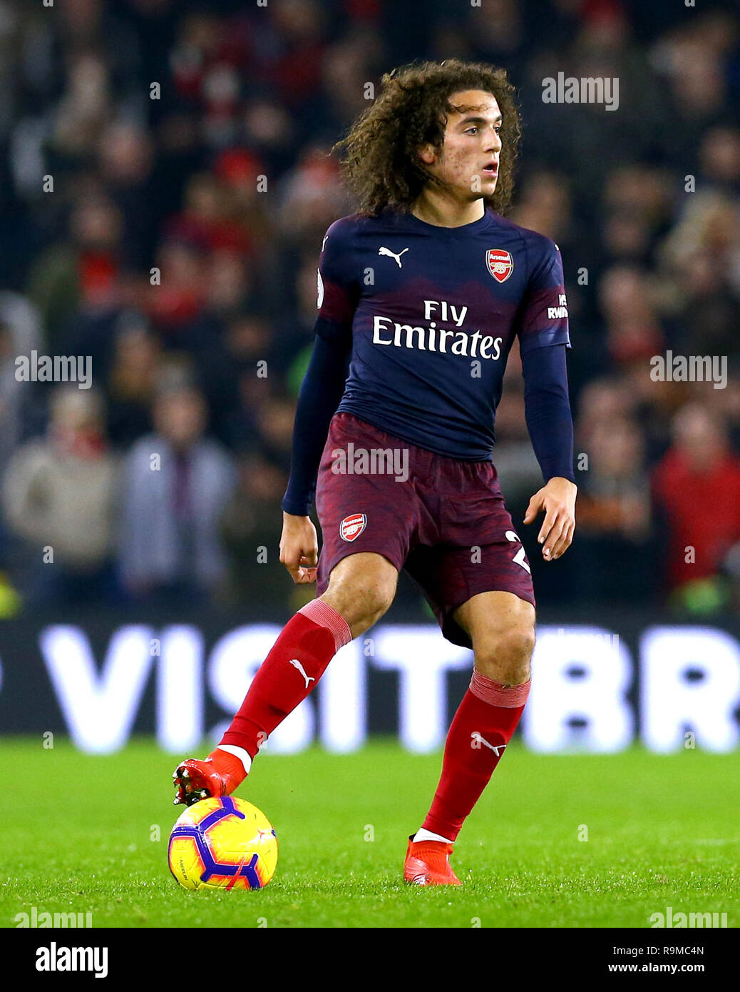 Arsenal's Matteo Guendouzi during the Premier League match at the AMEX Stadium, Brighton. PRESS ASSOCIATION Photo. Picture date: Wednesday December 26, 2018. See PA story SOCCER Brighton. Photo credit should read: Gareth Fuller/PA Wire. RESTRICTIONS: No use with unauthorised audio, video, data, fixture lists, club/league logos or 'live' services. Online in-match use limited to 120 images, no video emulation. No use in betting, games or single club/league/player publications. Stock Photo