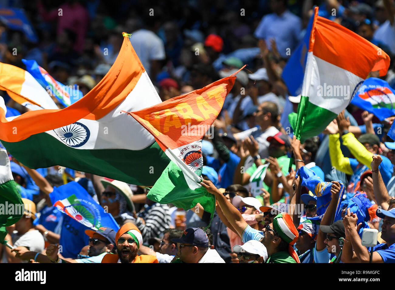 Melbourne Cricket Ground Melbourne Australia 26th Dec 18 International Test Cricket Australia Versus India Third Test Day One India Fans Celebrate A Boundary Credit Action Plus Sports Alamy Live News Stock Photo