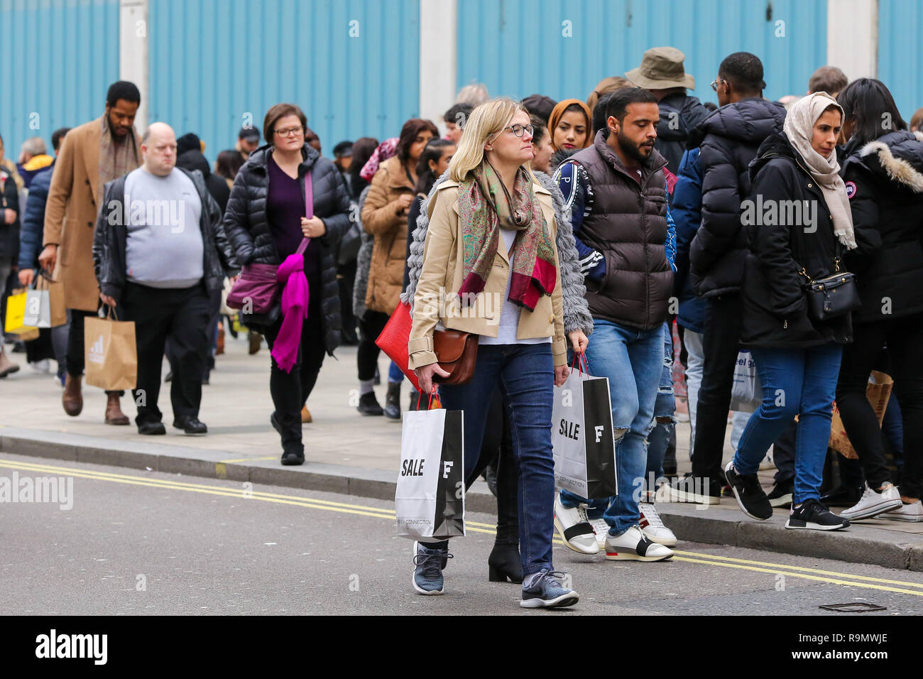 Tens Of Thousands Of Shoppers Are Seen Taking Advantage Of Post Christmas Bargains On Oxford Street