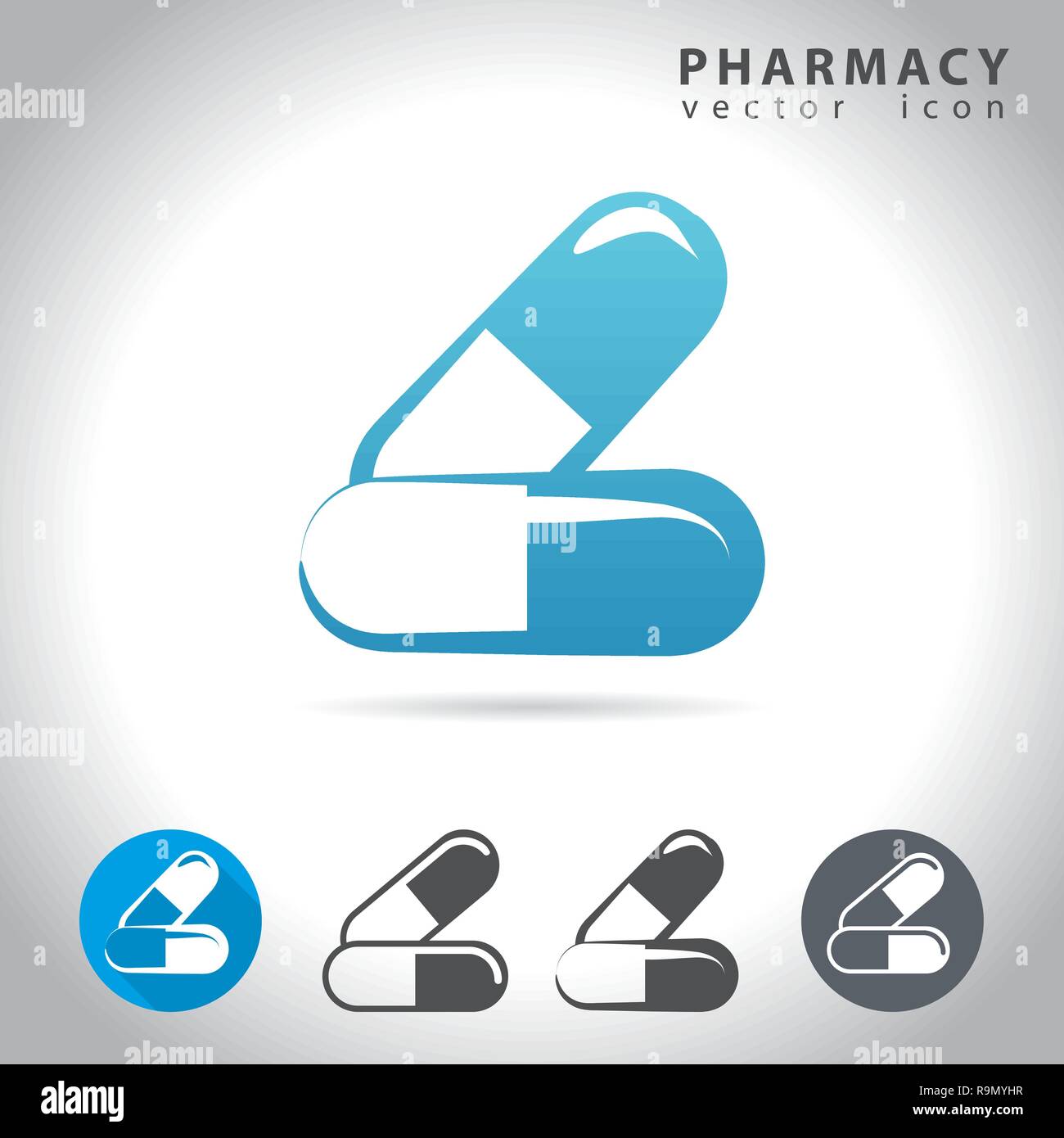 Pharmacy Icon Set Collection Of Pills Icons Vector Illustration