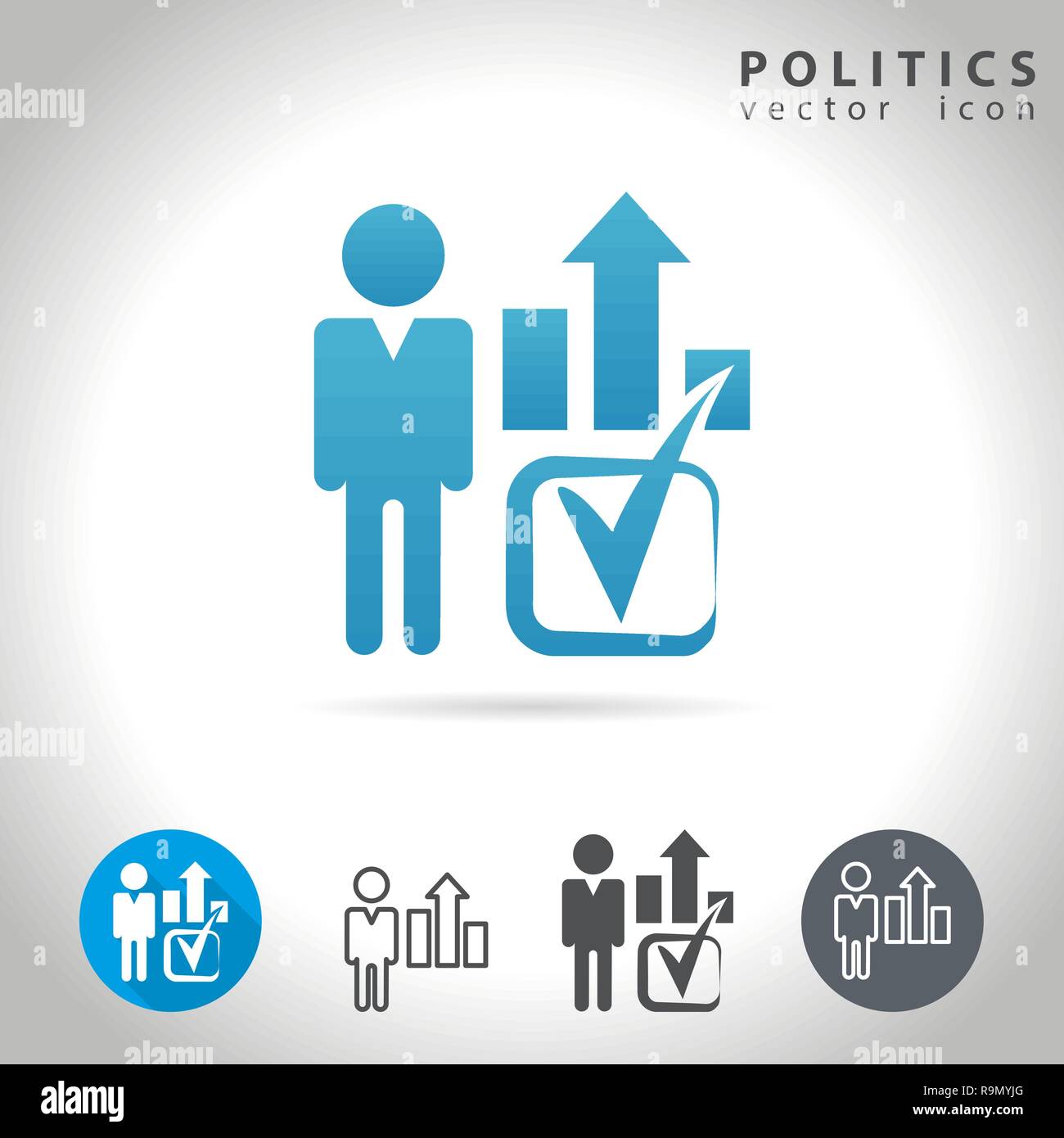 Politics icon set, collection voting symbols, vector illustration Stock Vector