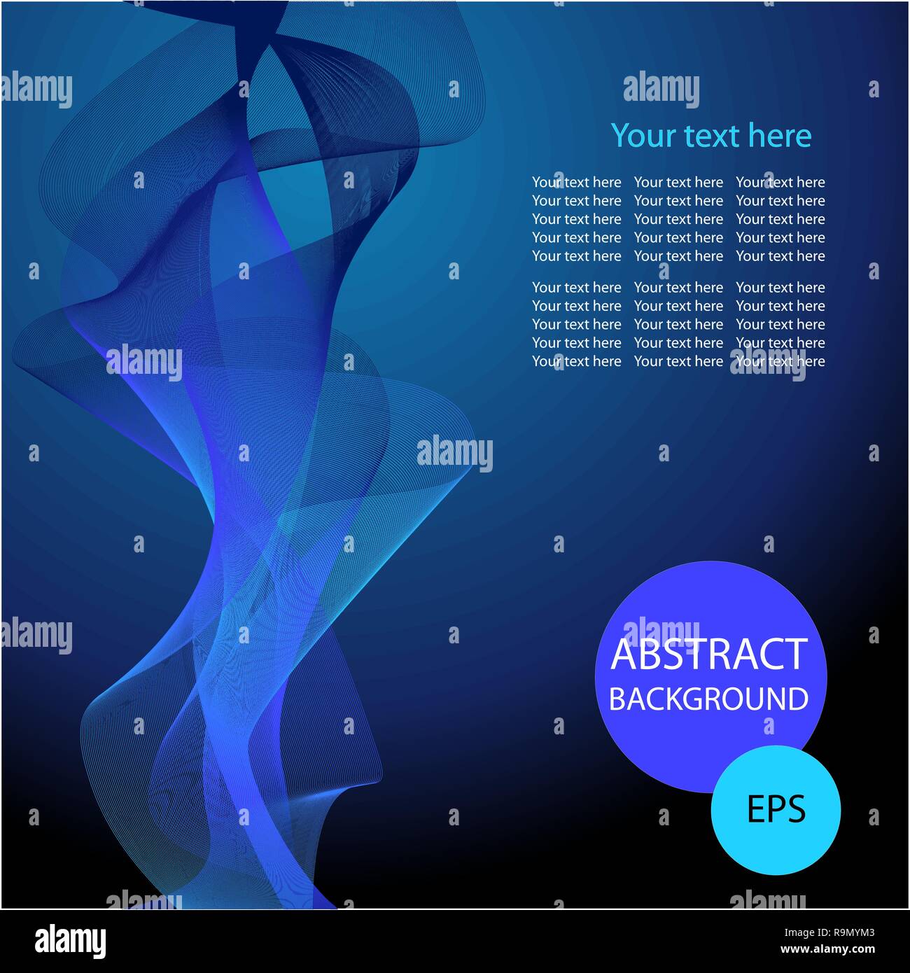 Abstract smoke on dark blue background, vector illustration Stock ...