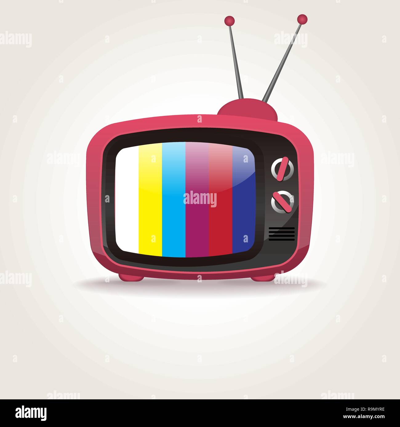 Retro TV set icon isolated on white, vector illustration Stock Vector ...