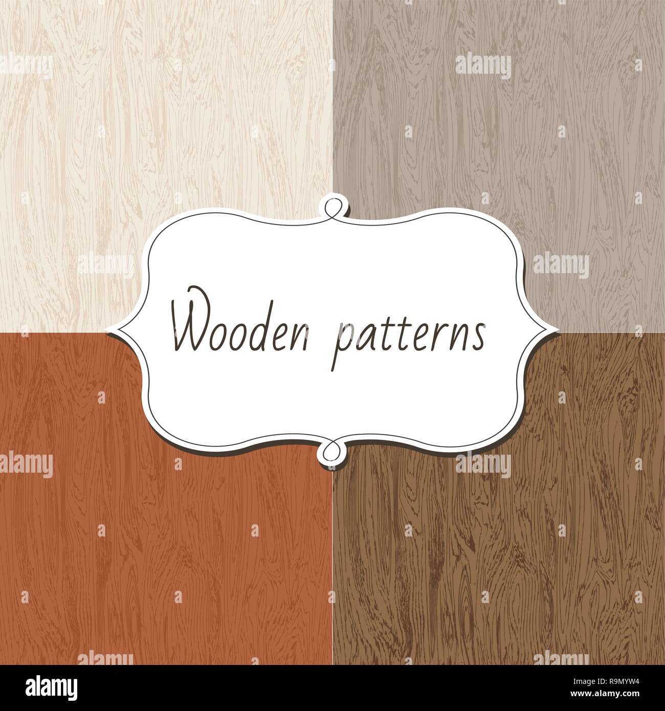 Abstract wooden seamless background texture, vector illustration Stock Vector